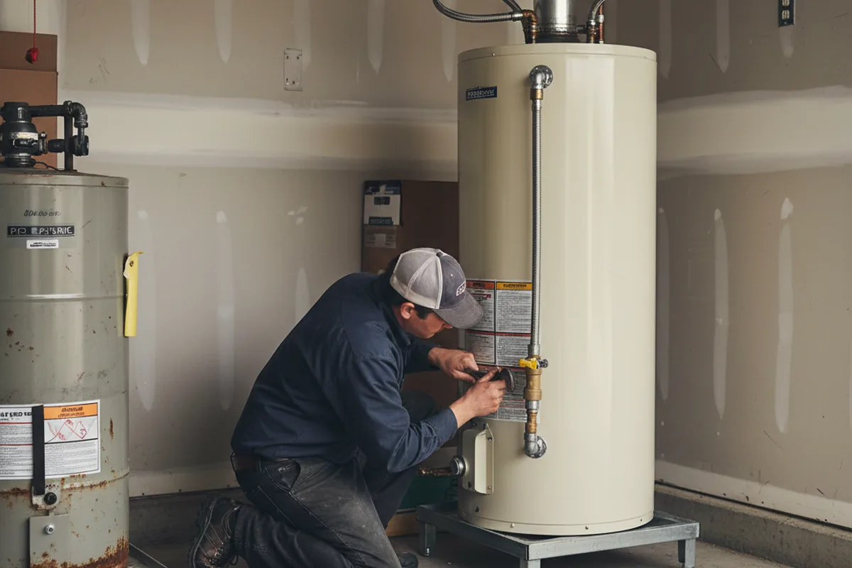 Water heater and shutoff valve replacement in Fairbank