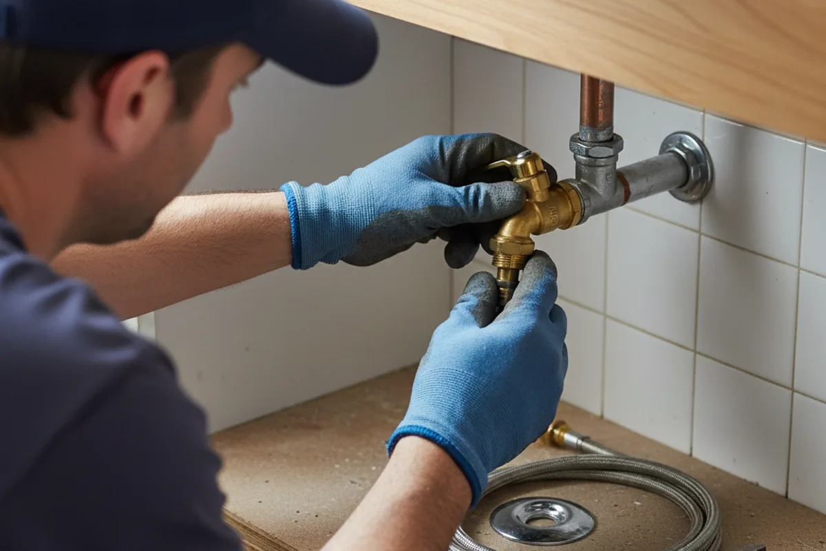 Shutoff valve and fitting work during Emergency Plumbing in Fairbank